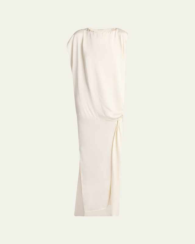 Esmee Twisted Satin Maxi Shift Dress